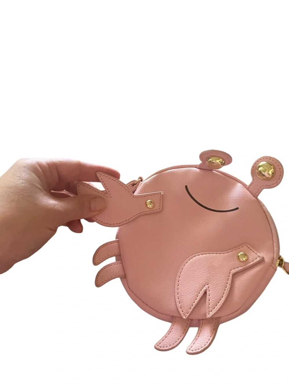 Betsey Johnson  Pink Crab Wristlet Purse Coin purse coastsl whimsical dopamine